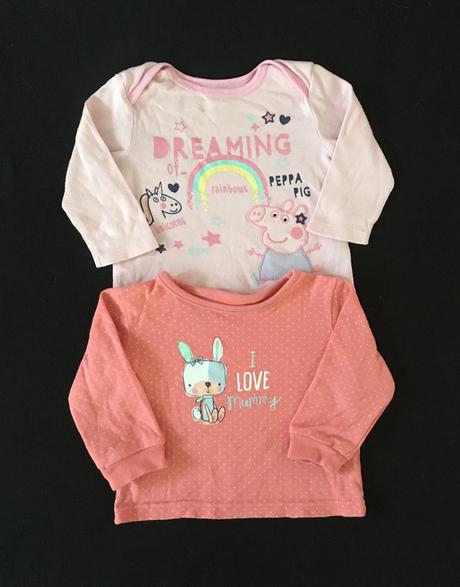 Vel. 68 dvě bavlněná trika, 68