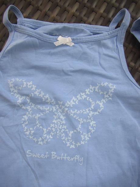 2x tílko,košilka,kalhotky s motýlke,98 -104,lupilu, 98