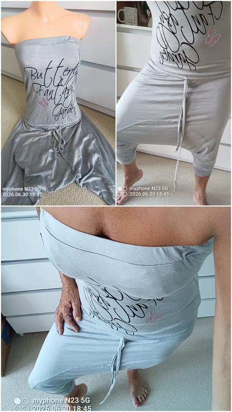 Baggy overal zn."x.d" vel."l/xl" šedá, l