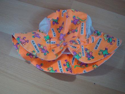 Klobouček letní pro holčičky - oranžový, 104