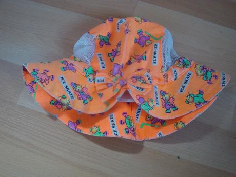Klobouček letní pro holčičky - oranžový, 104