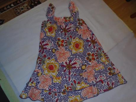 Šaty květy vel 10l 134/140 bavlna, 134 / 140