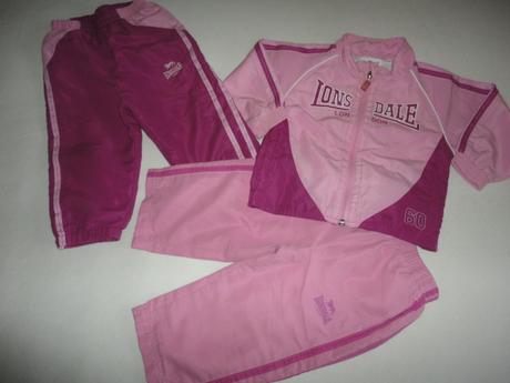 Set 2x kalhoty, bunda, lonsdale, vel. 18-24 m, 86–98