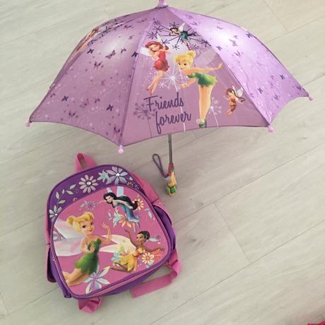Dívčí baťůžek a deštník disney - zvonilka, disney