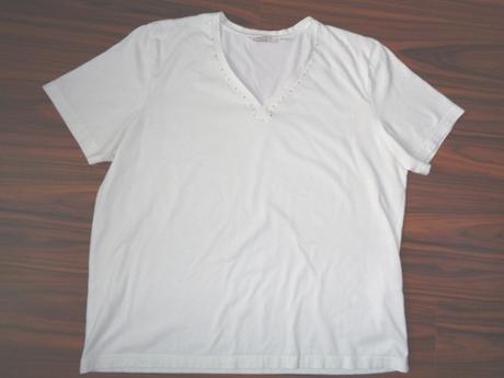 Krásné bílé tričko s kamínkama - velikost 50, 50