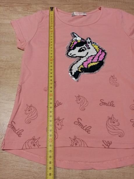 Měnící tričko a tílko jednorožec vel. 110/116, kugo,110