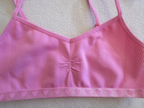 Růžová a fialová sportovní podprsenka, vel. 150, primark,152