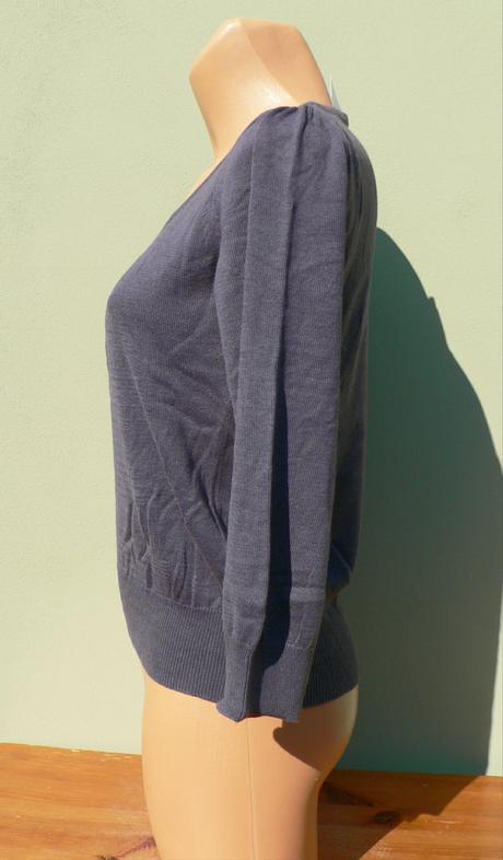 Šedo modrý tenký svetřík carla f. - vel.s, s