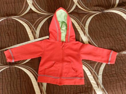 Mikina na zip červená, baby,86