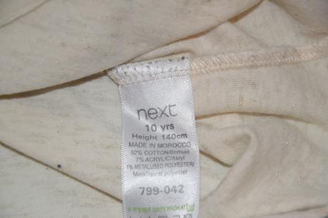 140 next bavlněné triko s flitry, next,140