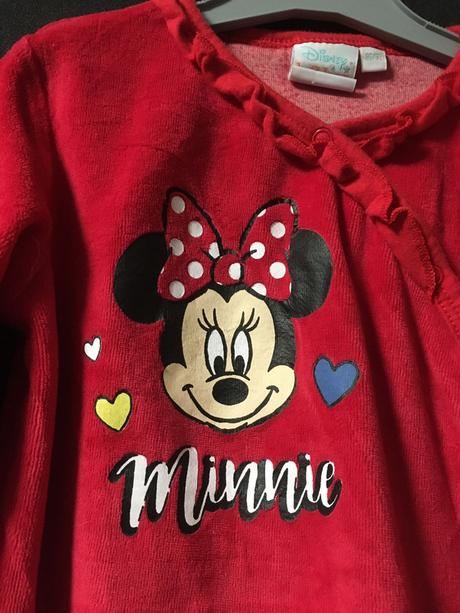 Vel. 86 sametový overal s minnie mouse, 86