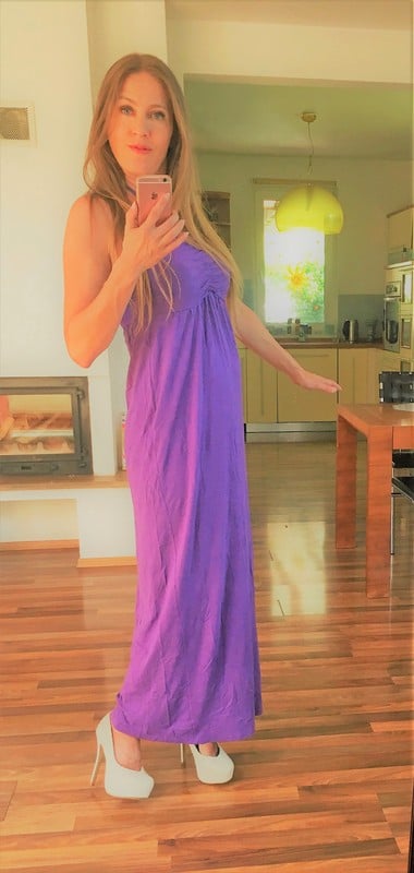 Fialové maxišaty, vel m/l, denim co, denim co,m