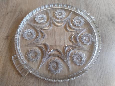 Skleněný podnos zdobený, 