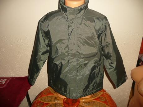 Šusťáková bunda přechod podšitá flees 5/6 l khaki, 110 / 116