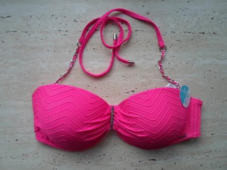 Růžové plavky plavková podprsenka 75c, new yorker,36 / 38 / m / s