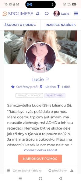 Prosba o finanční pomoc pro rodinu v nouzi