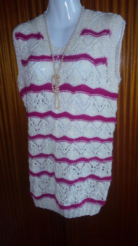 Dámská ručně pletená tunika, xl