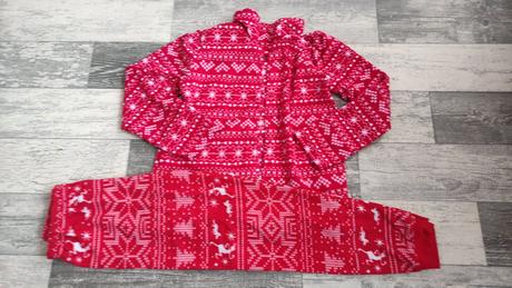 Pyžamo fleece dívčí 134/140 vánoční, 134