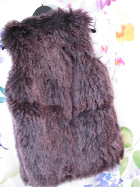 Dívčí fialová vesta z umělé kožešiny, next,116