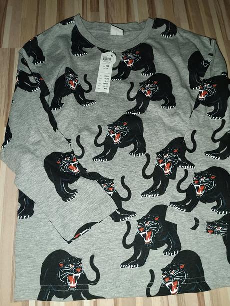 Šedé tričko se lvi 116 lindex, lindex,116