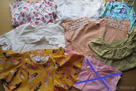 Oblečení pro holku, vel. 110 ii. léto top (7 ks), 104–116