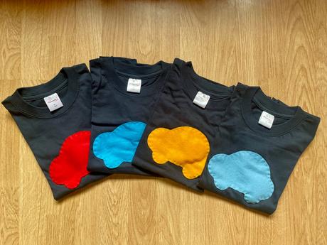 Pískací trička - handmade, 110 / 128 / 140 / 152