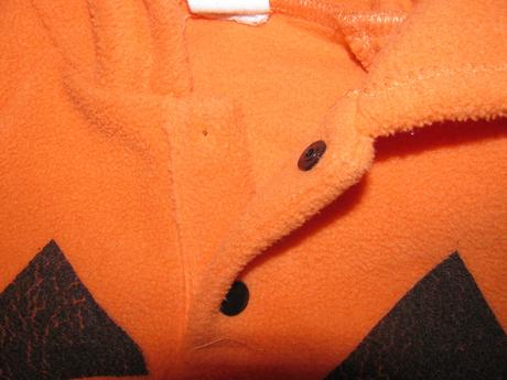 Kostým halloween-fleecový overal s kapucí dýně,