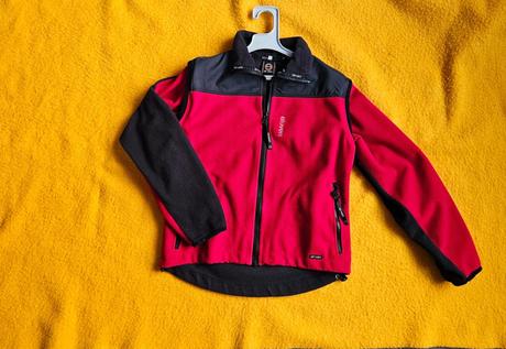 Bunda eleven červená černá vesta s windstopper, s