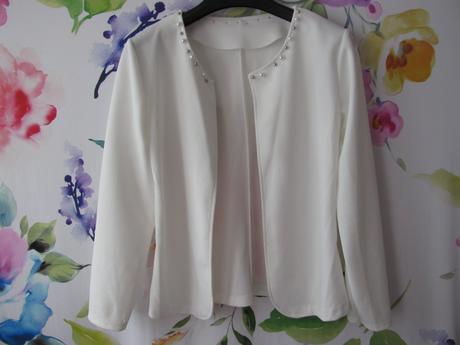 Společenské dívčí elastické sako na šaty, 146