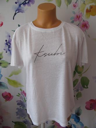 Dámské lněné bílé tričko ksubi, s