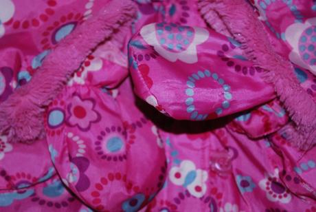 Růžová květovaná bunda s rukavičkama, ladybird,86