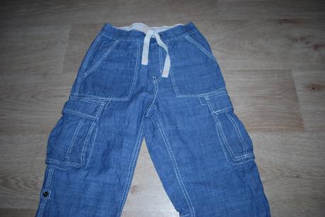 Kalhoty roll-up rollupky, h&m,128