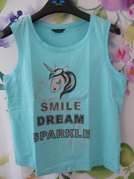Dívčí světle modré tričko unicorn, m&co,158