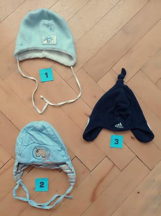 Čepice vel. 62-68, teplé, cca 41-44 cm, 62