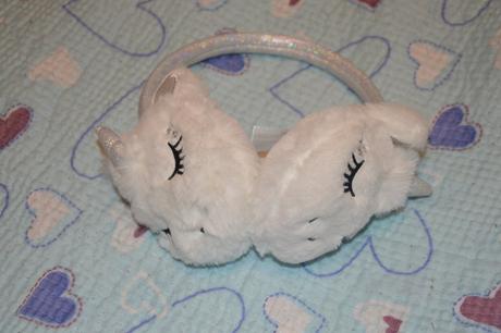 128 134 140 146 oteplená sluchátka s jednorožci, 134