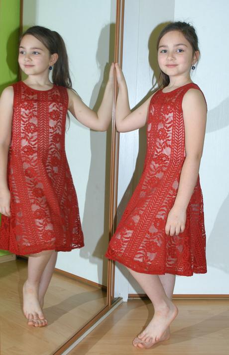 Slavnostní sváteční společenské dívčí šaty, river island,140