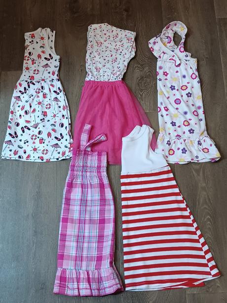 5x dívčí letní šaty, vel. 98/104, lupilu,98