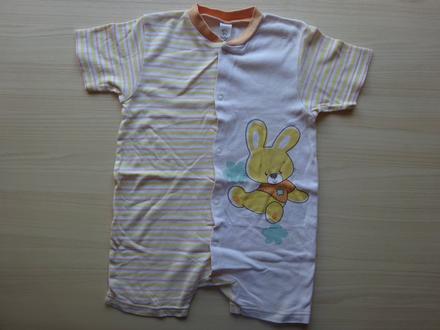 Letní pyžamko/overal se zajíčkem, vel. 86, baby club,86