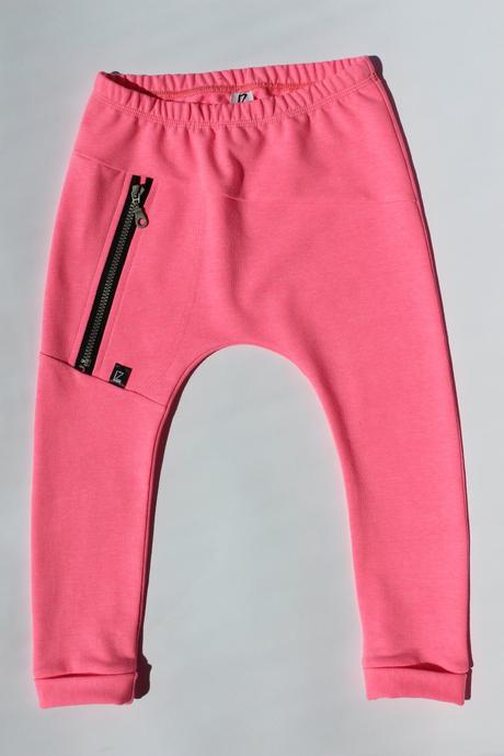 Baggy tepláky s kapsou na zip, 74 - 110