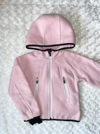 Růžová fleecová mikina h&m, h&m,104