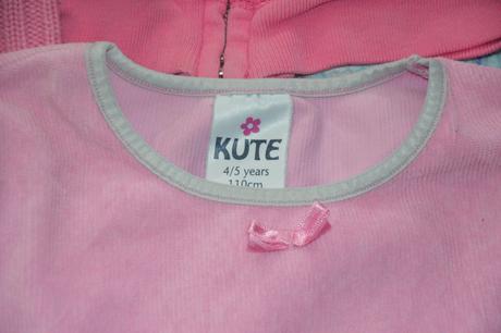 Růžové sametové triko s mašličkou, zn. kute, 110