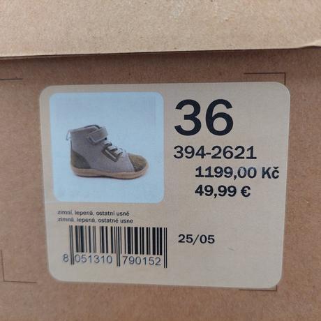 Zimní barefootové boty vel. 36, 36