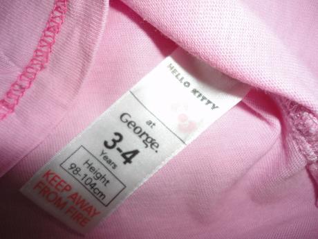 Školkové triko hello kitty, vel. 3-4 roky, george,104