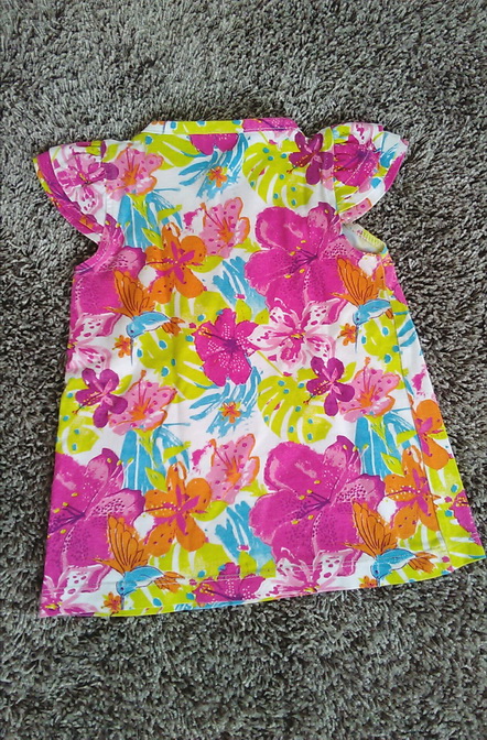 Krásná zářivá zdobená tunika / tričko s volánk.ruk, 74