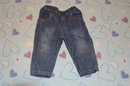 Slabé džínové kalhoty regulace v pase 74/80, marks & spencer,80