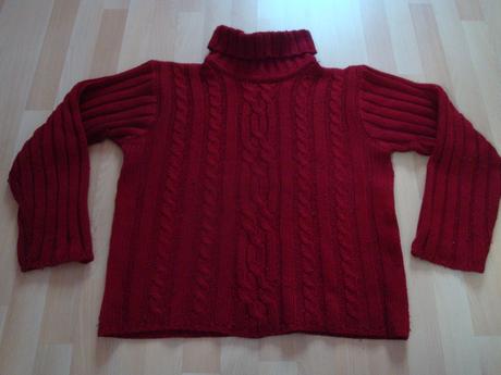 Svetr zimní, dámský - vínový, vel. l, l