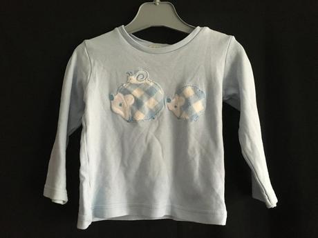 Vel. 80 modré triko s ježky, 80