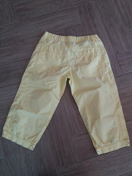 Sytě žluté capri kalhoty, xs