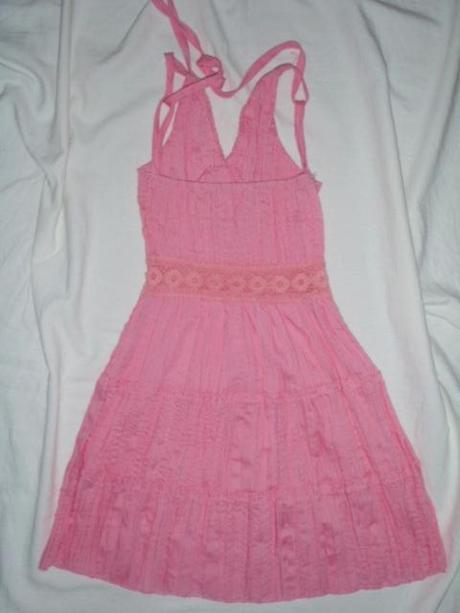 Dlouhé růžové volánkové šaty, tu,92