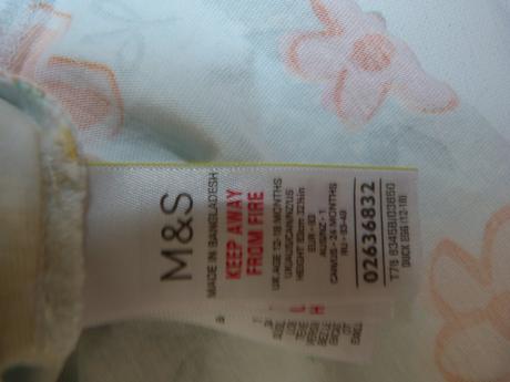 Ms bavlněné šaty vel. 86, marks & spencer,86